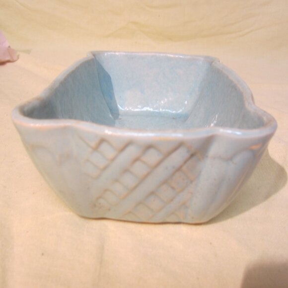 VTG COOKSON #625 CERAMIC BASKET WEAVE PLANTER - Picture 4 of 6